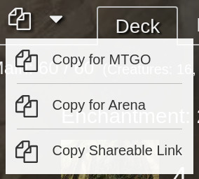 Screenshot of Copy Shareable Link Menu Item