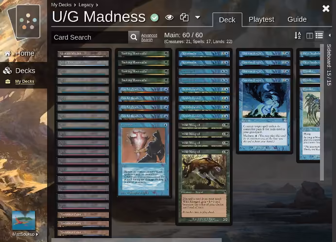 Deck Editor Screenshot